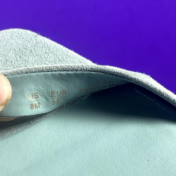 Sam Edelman Women's Suede Mint Green WILSON Kitten Heel Sandal Shoe Size 8 -NEW - Picture 9 of 9